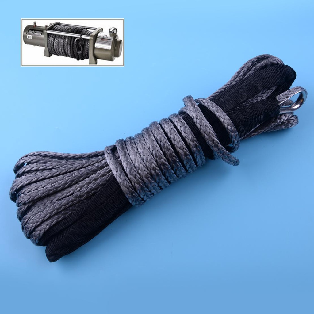 DWCX 15m (50ft) ATV Truck Winch Rope Wire Line Haul Tow Cable Towing