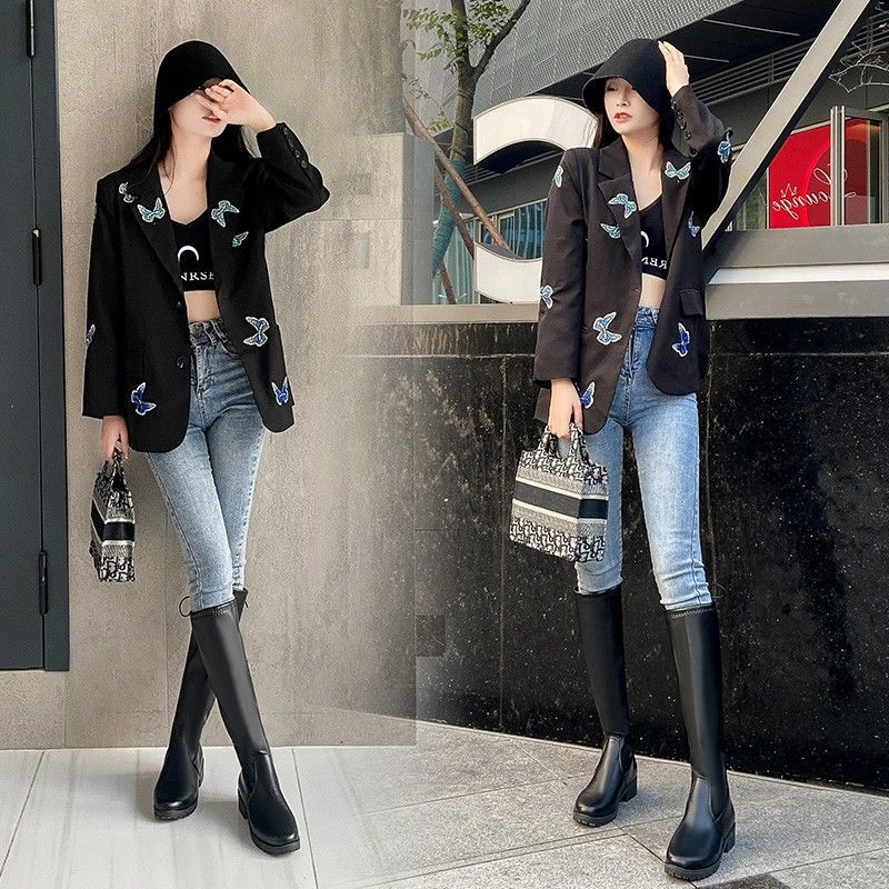 3543 Size Large Size Women's Shoes Long Boots Women But Knee Slimmer