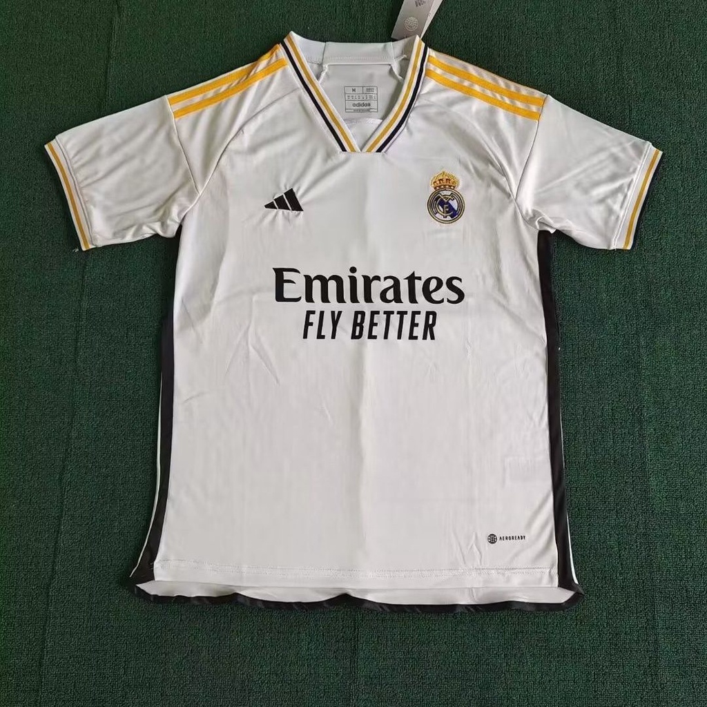 adidas Real Madrid Home Vini Jr. 7 KIDS Shirt 2023-2024 (Official Cup  Printing)