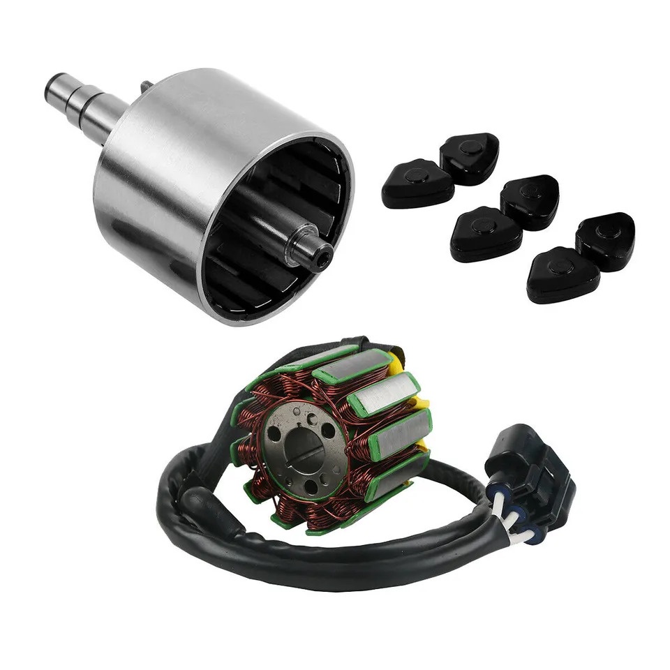 Motorcycle Magneto Generator Rotor Assy Flywheel Engine Stator Coil For ...
