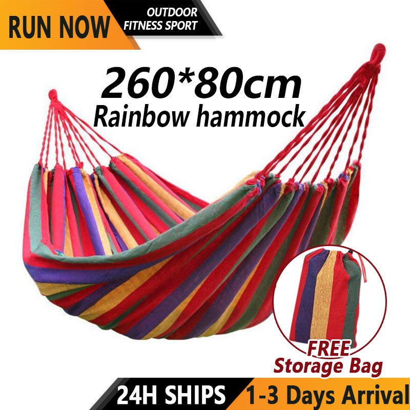 Outdoor Adult Rainbow Hammock Camping Rocking Chair Hammock Chair ...