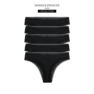 MARKS & SPENCER M&S 5pk No VPL Microfibre High Leg Knickers - T61