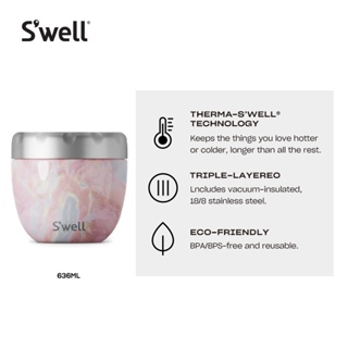 S'well Rose Agate Eats 2-in-1 Food Bowl 636ml