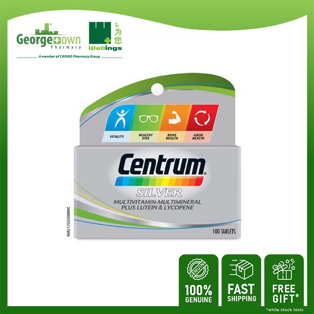 CENTRUM SILVER MULTIVITAMINS & MINERALS + LUTEIN & LYCOPENE TABLET 100S