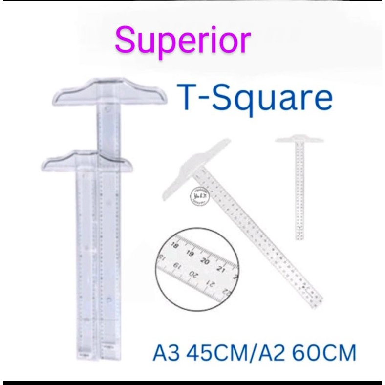 Plastic T-Square Ruler A3 45cm 18 Inch / | Shopee Malaysia