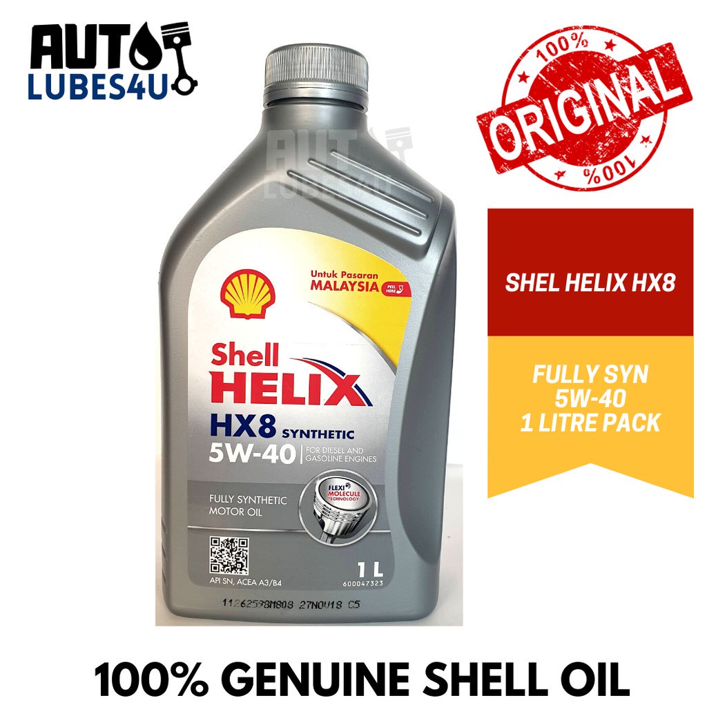 Shell Helix HX8 5W40 1L Fully Synthetic - Untuk Pasaran Malaysia ...