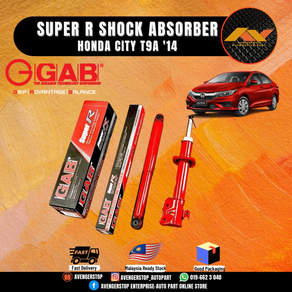 HONDA CITY T9A GM6 JAZZ T5A GAB SUPER R SHOCK ABSORBER HEAVY DUTY FRONT ...