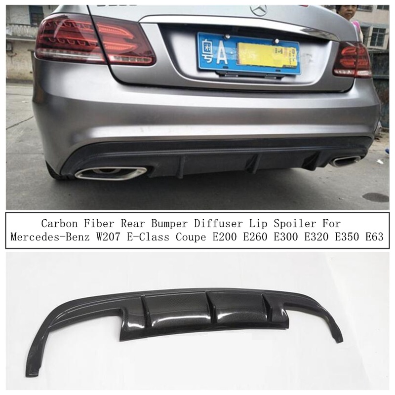 Carbon Fiber Rear Bumper Diffuser Lip Spoiler For Mercedes-Benz W207 E ...