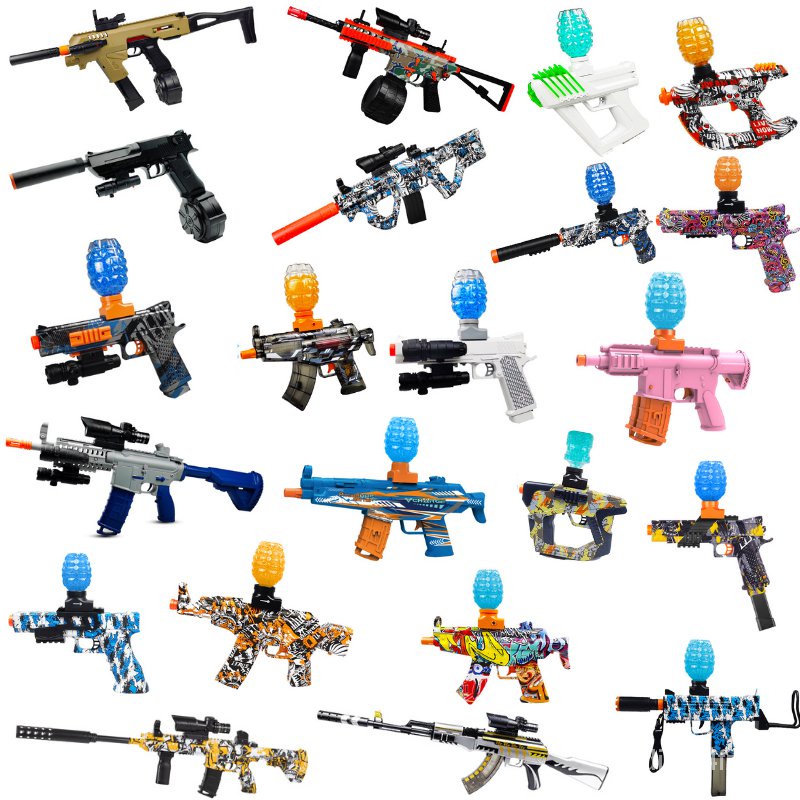 Many styles and colors ak47 M416 Electric gel blaster splatter ball gun ...