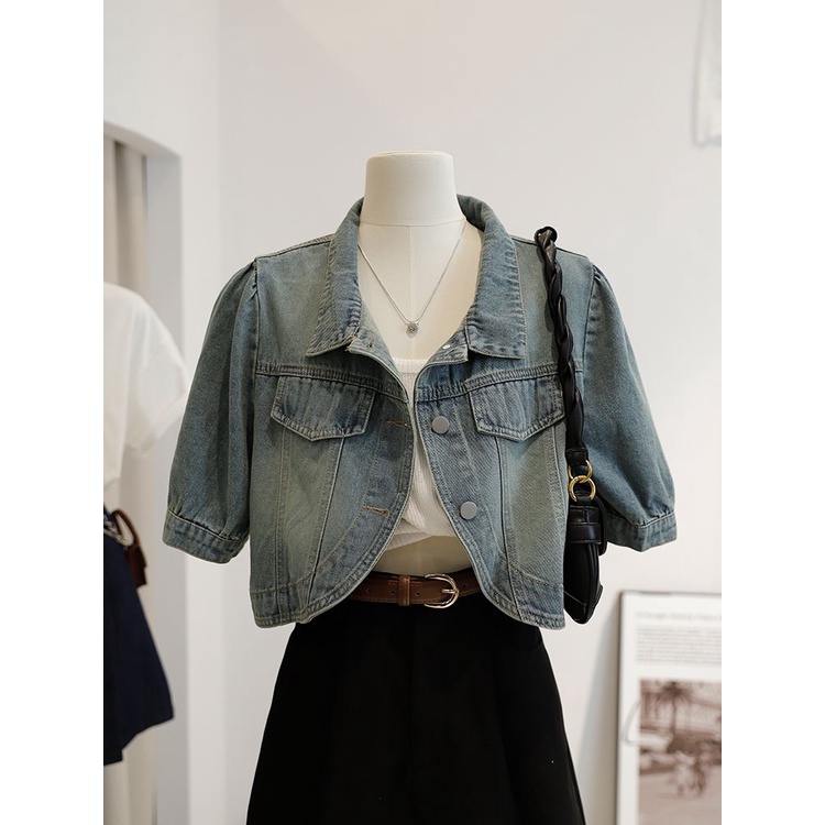 Thin jean hot sale jacket