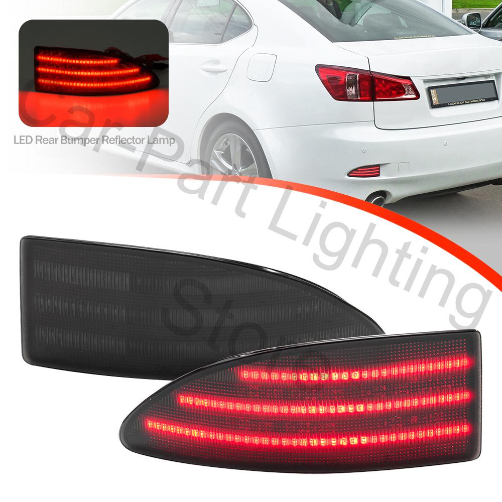 Pcs Smoke Led Rear Bumper Reflector Light Tail Brake Light Taillight