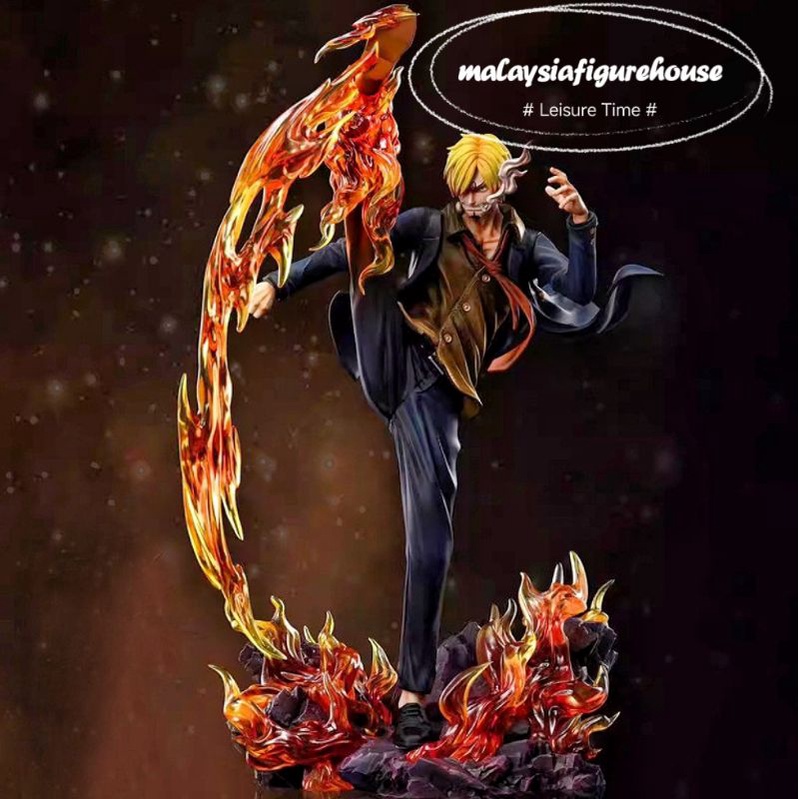 🔥READY STOCK🔥35CM ONE PIECE WIFI VINSMOKE SANJI DEVIL KICK COPY RESIN ...