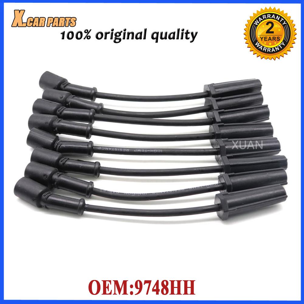 9748HH Ignition Spark Plug Wire Kit Set Cable For CADILLAC ESCALADE