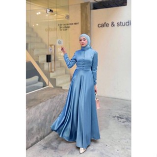 Harga lelong Dress satin matte ELENA FREE size Shopee Malaysia