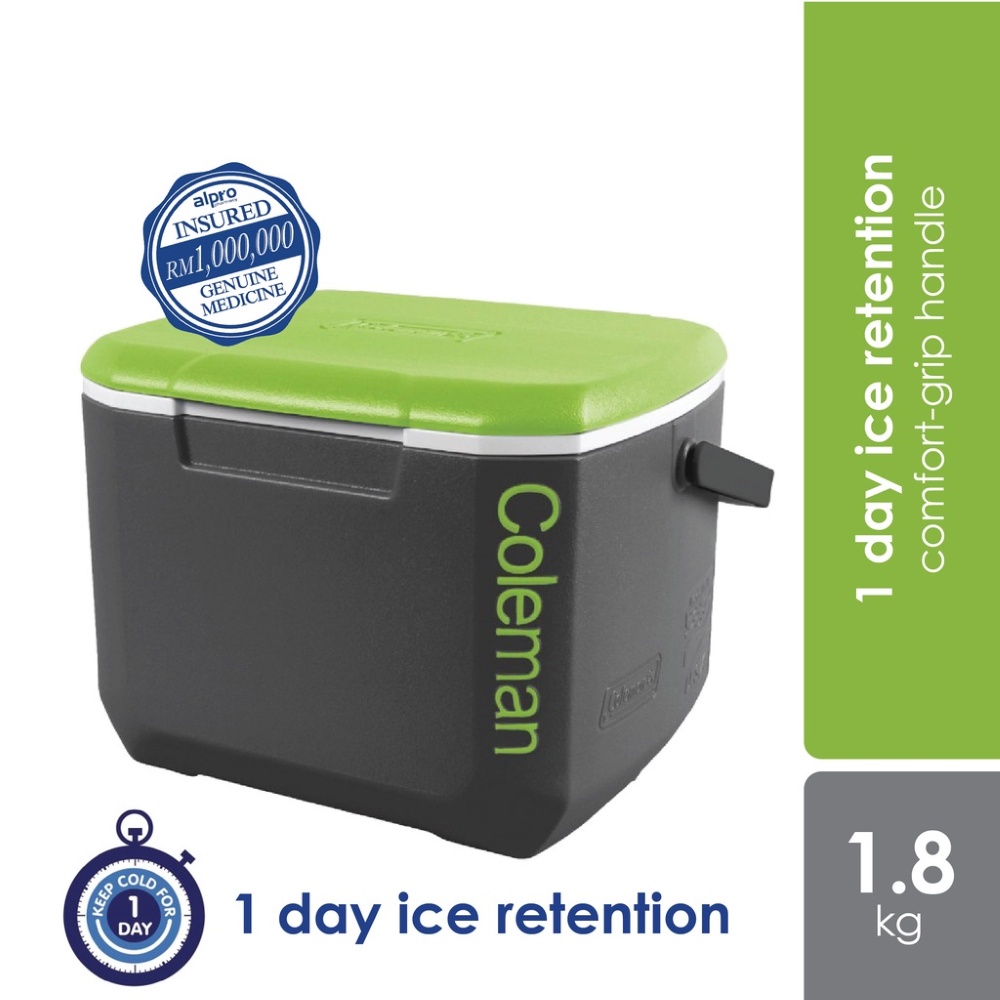 Coleman Cooler Box Grey Lime (16qt) Shopee Malaysia