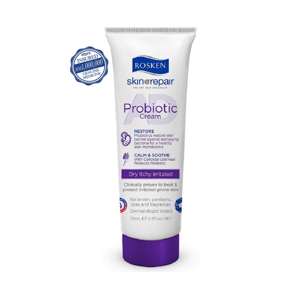 Rosken Skin Repair Biomex Probiotic Moisturiser Cream 75ml (for eczema