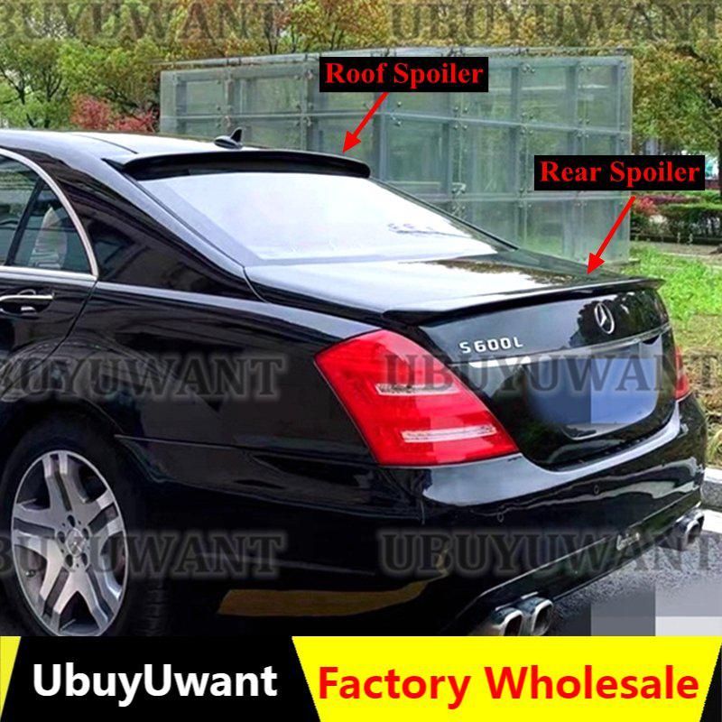 For benz S class w221 spoiler 2006-2015 S65 ABS Plastic Unpainted Color ...