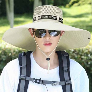 Topi Rimba Hat Men's Summer Big Brim Fishing Hat UV Protection  Fisherman Hat Sun Protection Outdoor Sun Hat Cool Hat