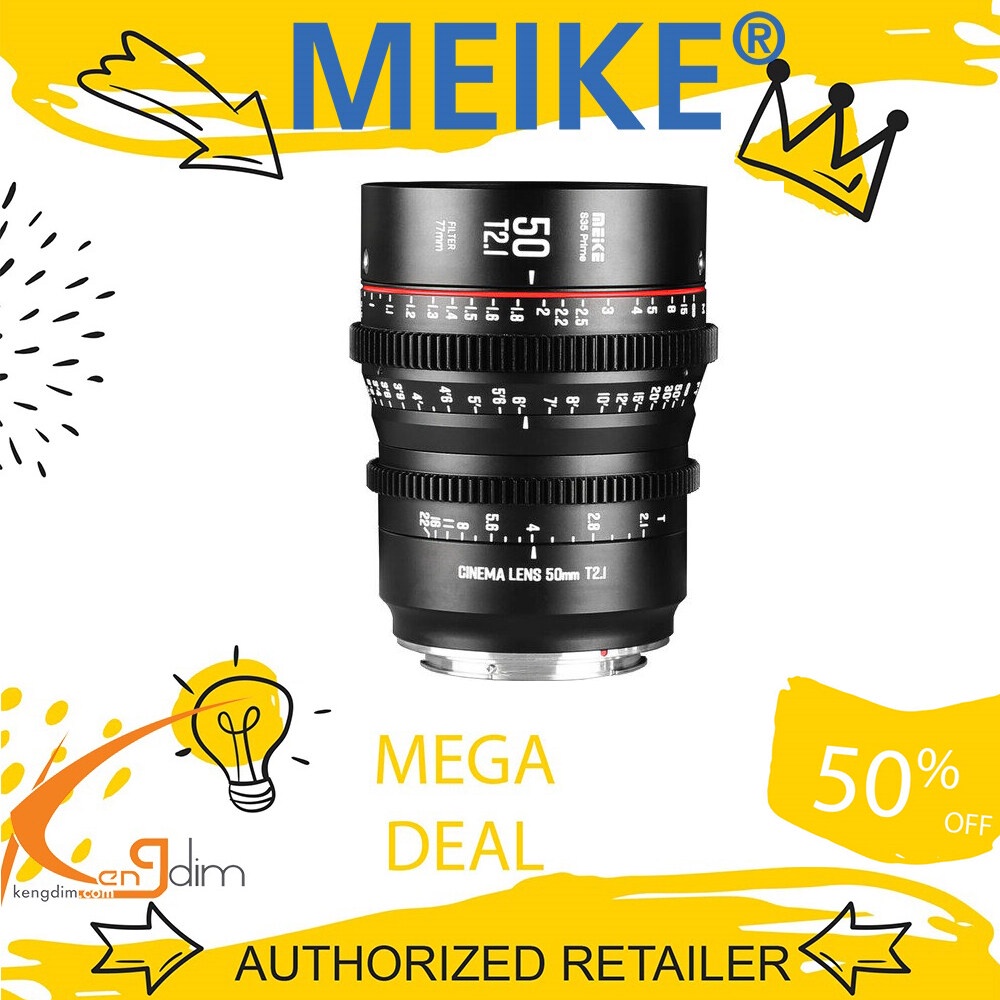 Meike 50mm T2 1 Super 35 Cine Prime Lens Ef Mount Shopee Malaysia