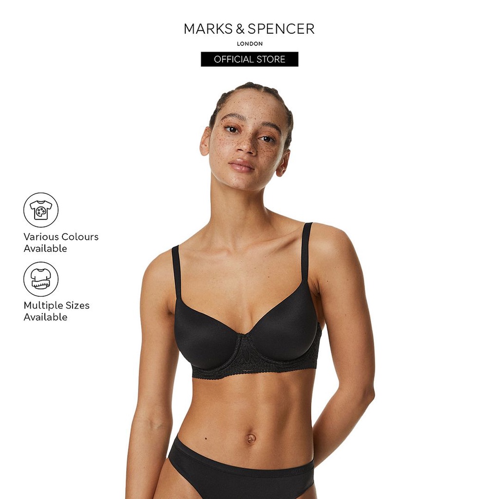 Buy Marks & Spencer Body Underwired Full Cup T Shirt Bra In Black