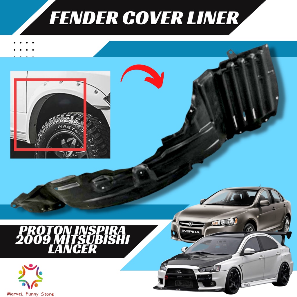 Proton Inspira 2009 Mitsubishi Lancer Fender Cover Liner Protector Daun ...