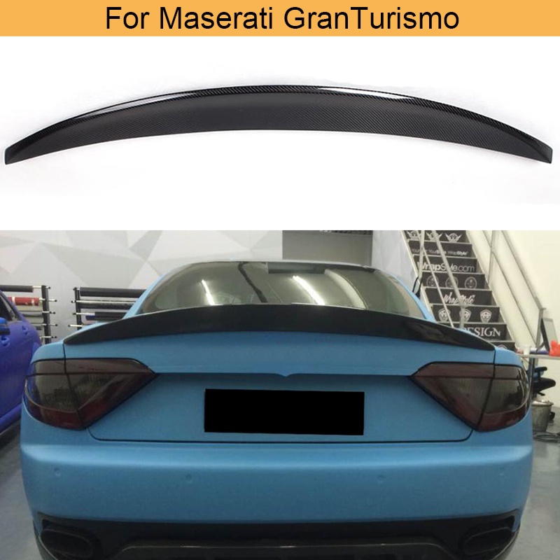Sleek Upgrade: Real Carbon Fiber Rear Trunk Spoiler Wing For Maserati GranTurismo Coupe (2008-2010)
