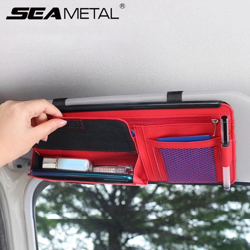 Car Sunshade Storage Bag Interior Auto Sun Visor Multifunctional