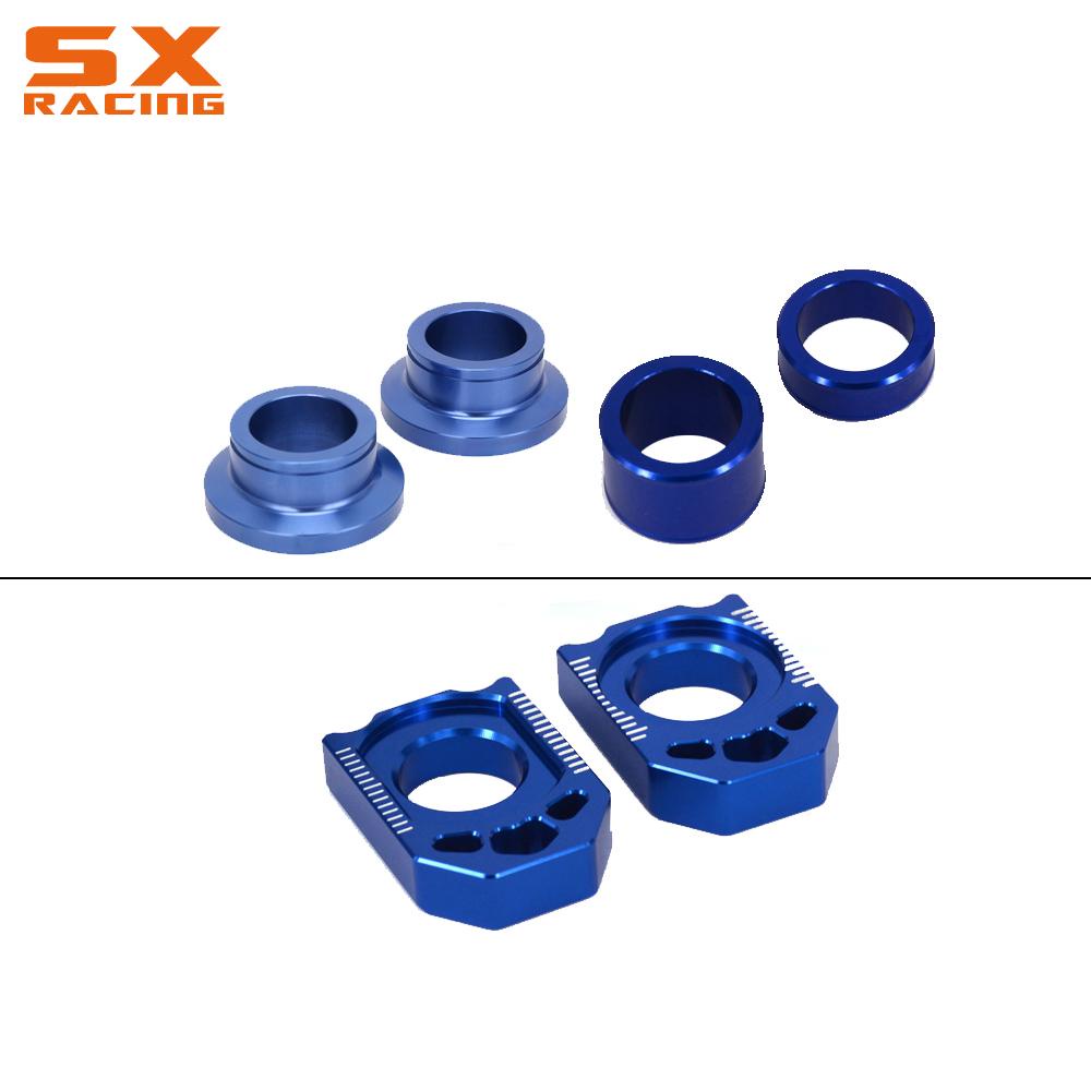 Motorcycle CNC Front Rear Wheel Hub Spacer Chain Adjust Axle Blocks For