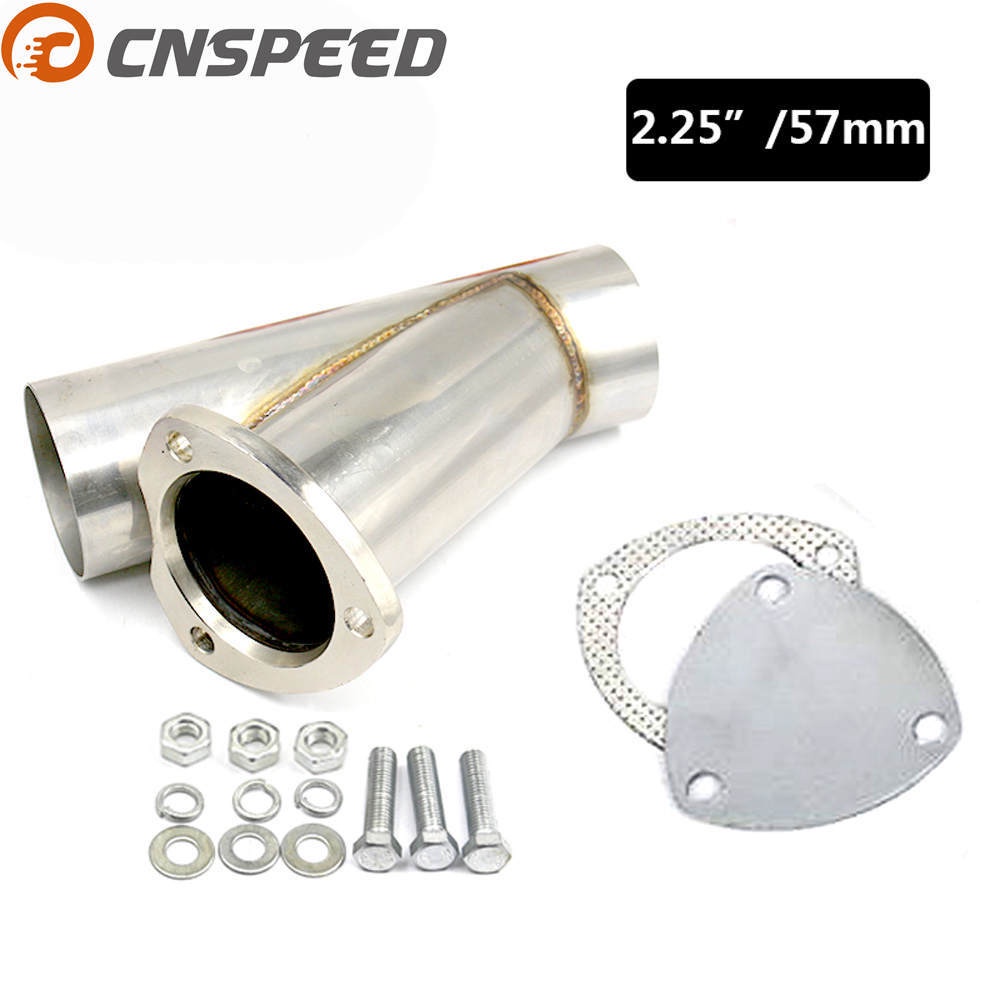 CNSPEED 304 Stainless Steel Exhaust YPipe Cutout With Stainless Cap(2.