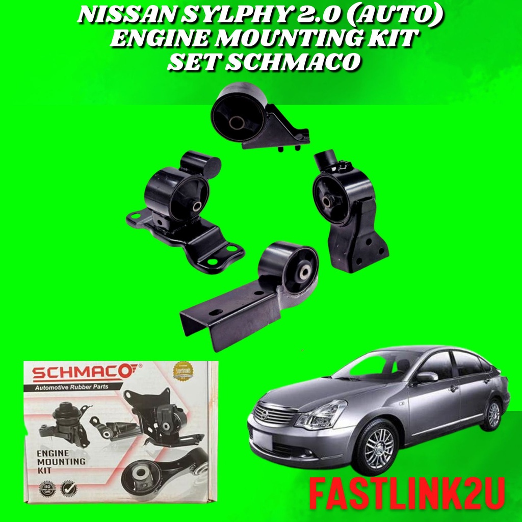 Nissan Sylphy 2.0 Auto 2000 Engine Mounting Kit 100% Original Schmaco ...