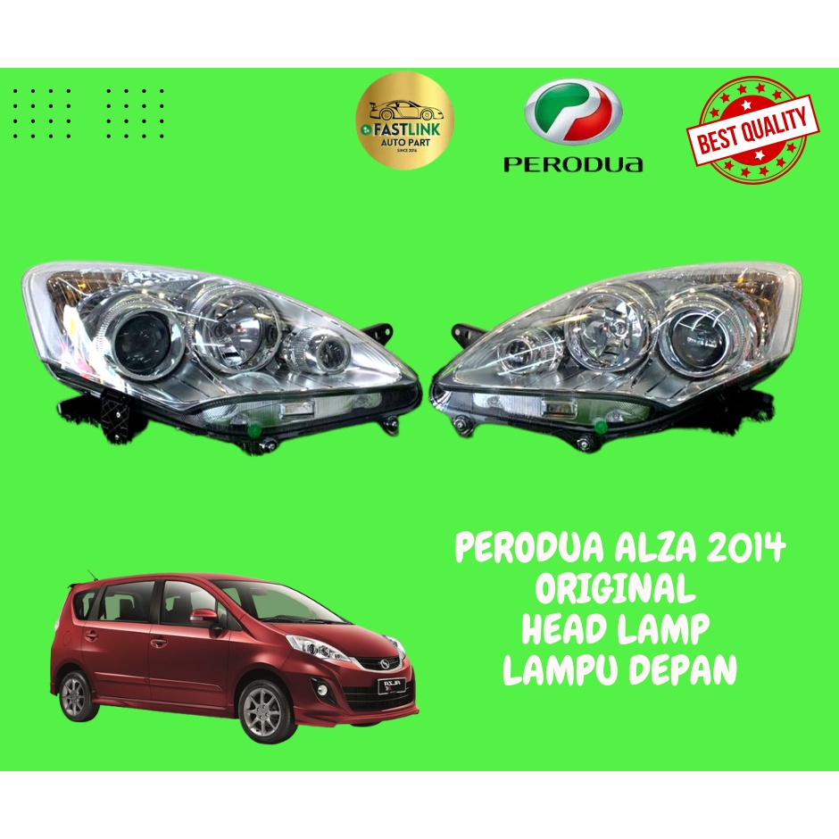 Fastlink Perodua Alza Head Lamp Lampu Kereta Headlamp Front Lamp Lights