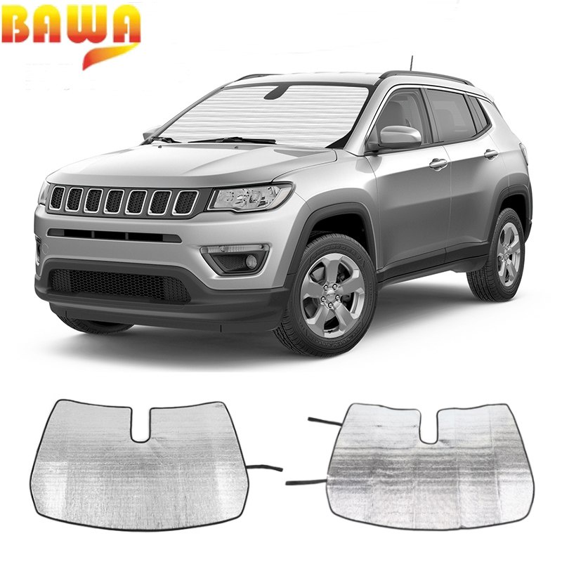 BAWA Car Front Windshield Sunshade Mat For Jeep Compass 20172023 Heat
