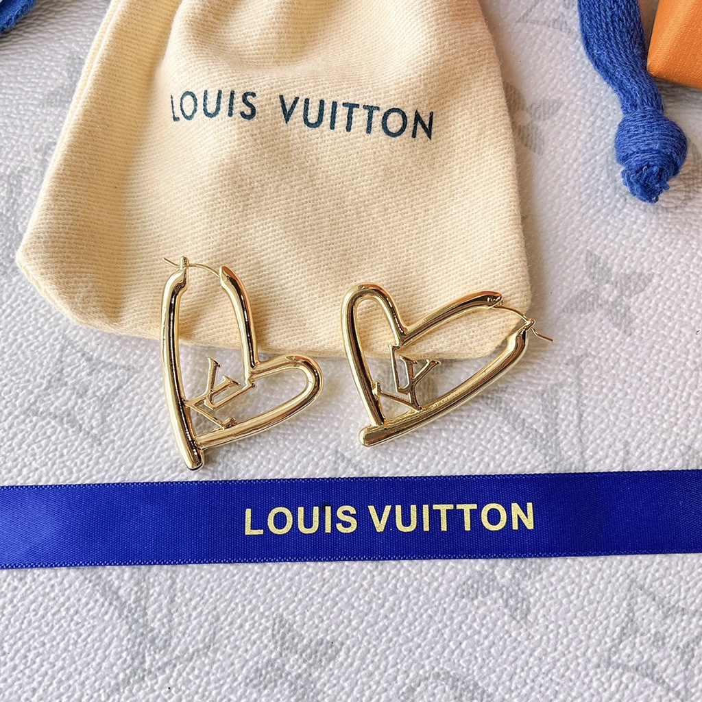 Louis Vuitton Essential V Hoop Earrings - Gold-Plated Hoop