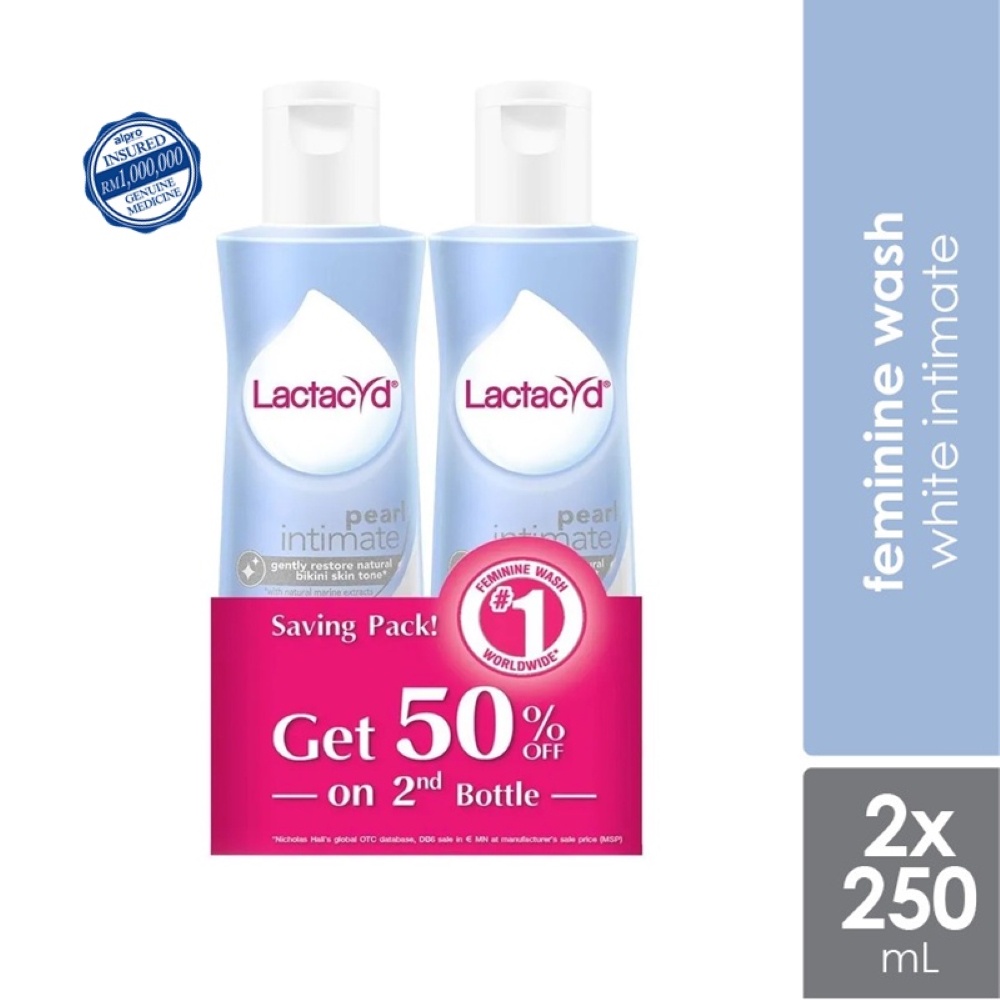 Lactacyd Feminine Wash White Intimate (2 x 250ml) Shopee Malaysia