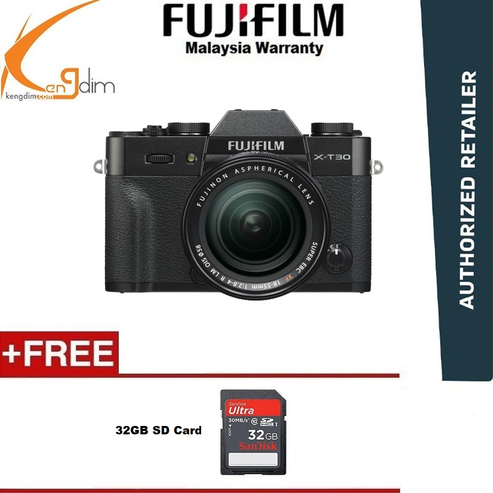 FUJIFILM XT30 II / XT30 II + XF 1855mm Lens (FUJI MALAYSIA WARRANTY