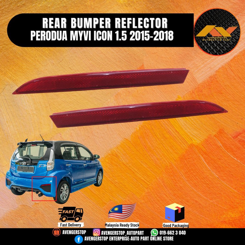 PERODUA MYVI IKON SE 2015 REAR BUMPER REFLECTOR 100% ORIGINAL PRODUCT ...