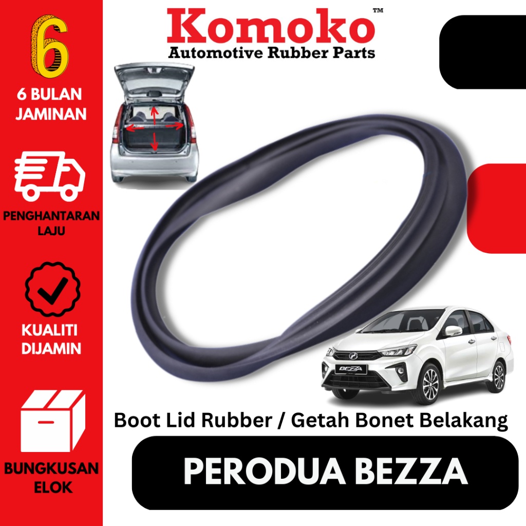 PERODUA BEZZA 2016 REAR BONNET RUBBER BELAKANG BONNET GETAH | Shopee ...