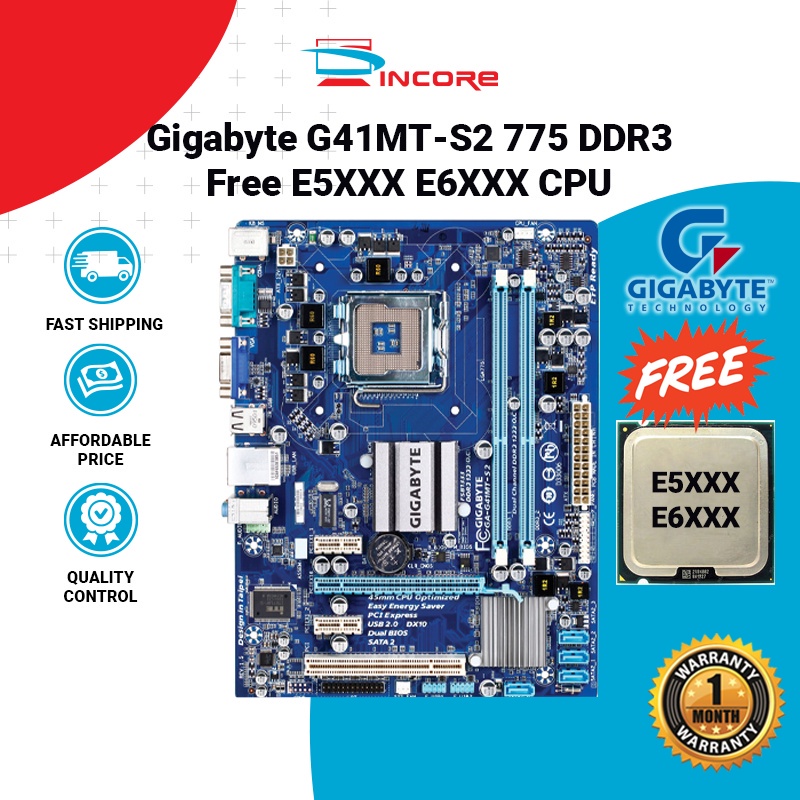 Asus / Gigabyte G41 DDR3 P5G41TM LX G41MTS2 Socket 775 Intel