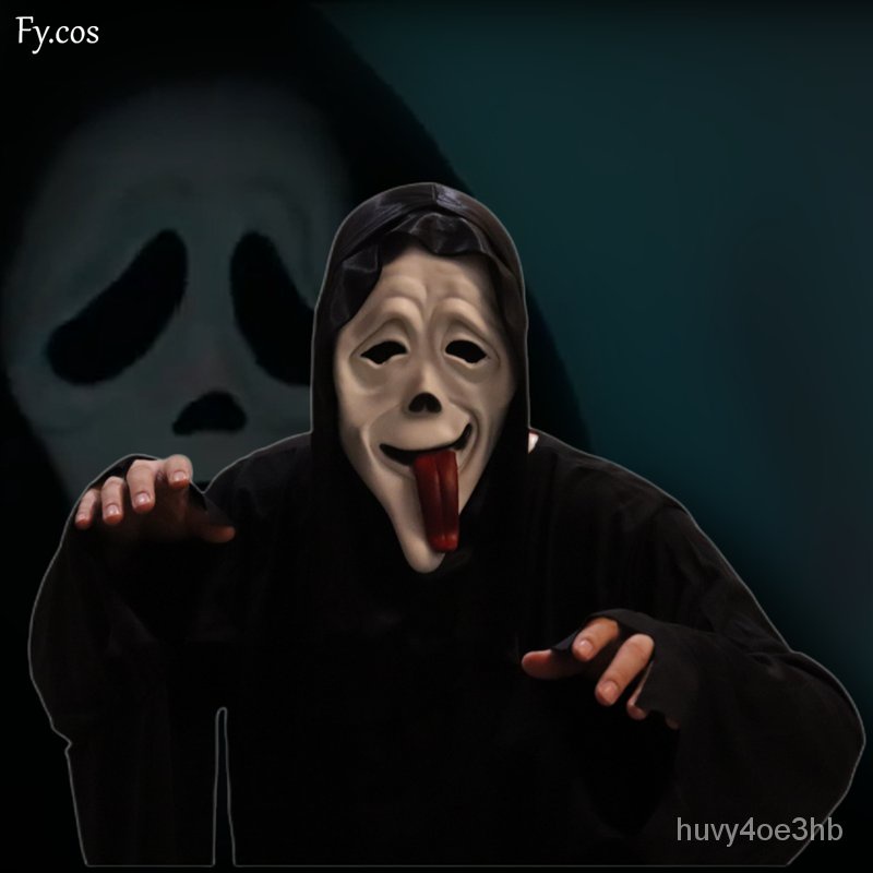 Ghostface Mask Scream Mascara Horror Movie Killer Suit Scary Halloween ...