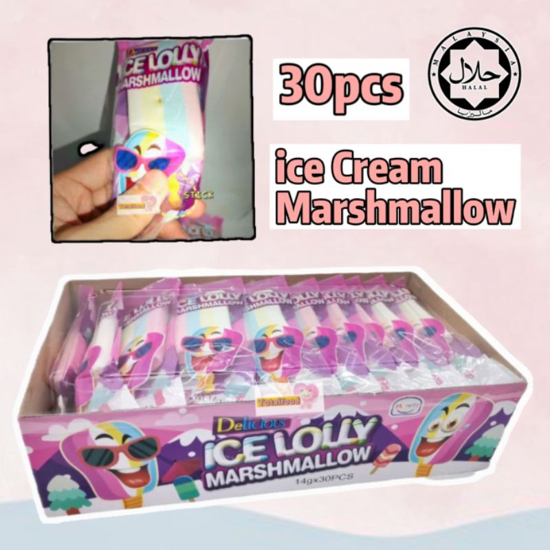 Sanwa Ice Lolly Marshmallow ice cream marshmallow candy 30pcs Shopee
