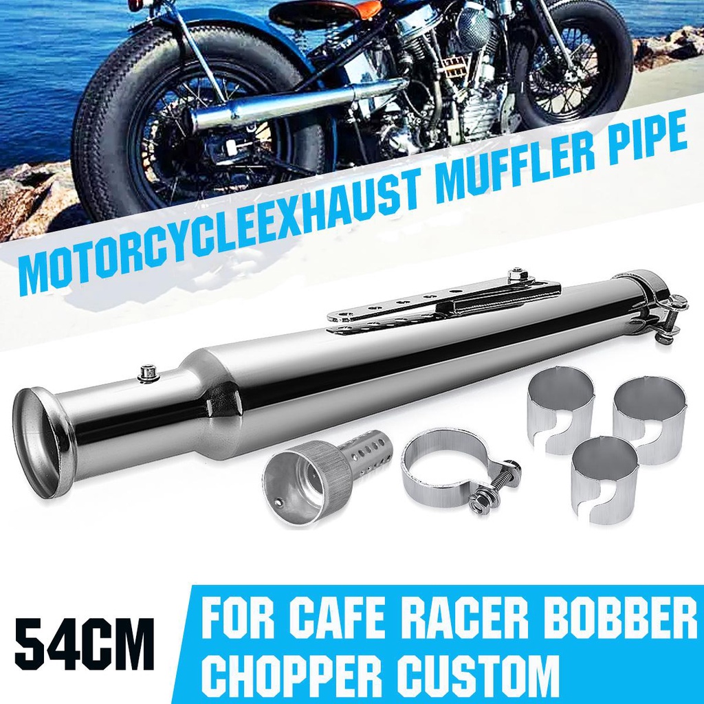Chrome Motorcycle Cocktail Shaker Bell End Exhaust Muffler Pipe W