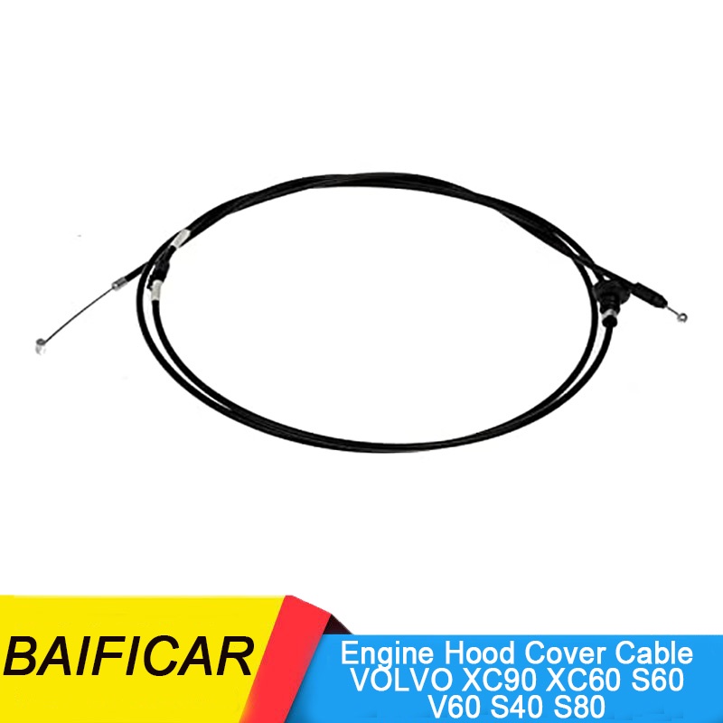 Baificar Brand New Genuine Engine Hood Cover Latch Release Lock Cable