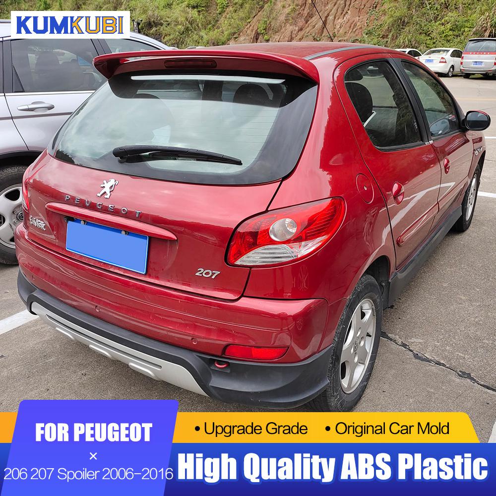 KUMIKUBI For Peugeot 206 207 Black Spoiler 2006-2016 ABS Plastic ...