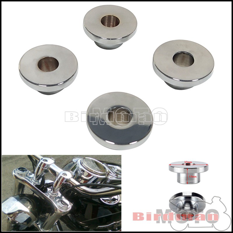 Motorcycle Solid Handlebar Riser Bushings For Harley Dyna Touring Softail Sportster Fat Bob Road