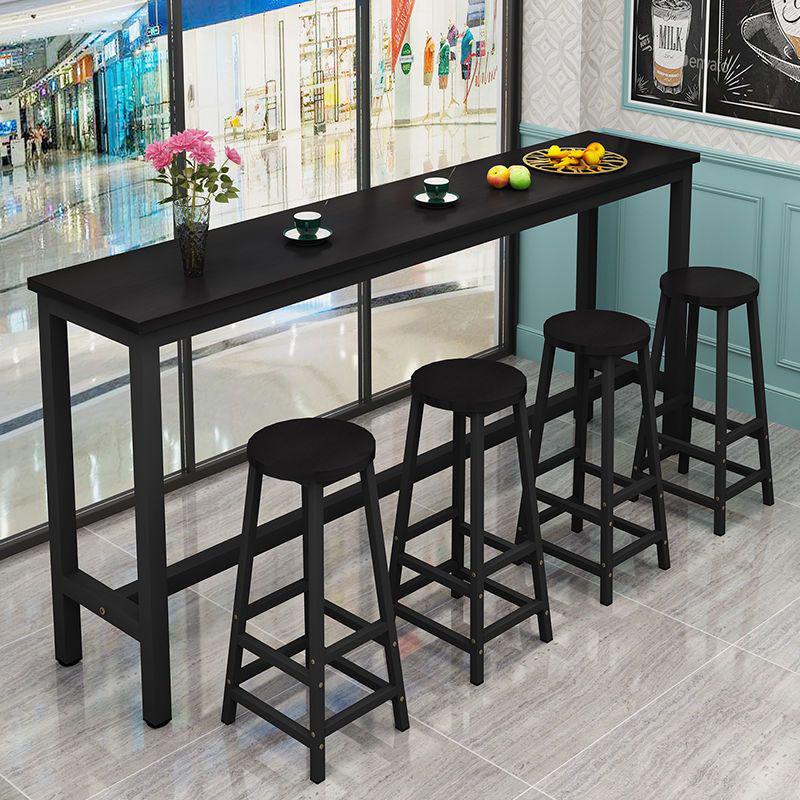 Wall bar table home living room rectangular high table milk tea shop