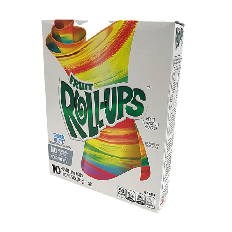 (Ready Stock) Betty Crocker Fruit RollUps Tropical Tie Dye Free