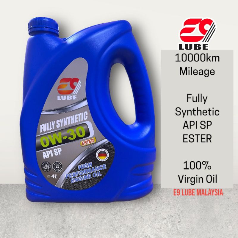 E9 0W-30 Fully Synthetic Engine Oil 4L API SP (100% GENUINE OIL) Proton ...