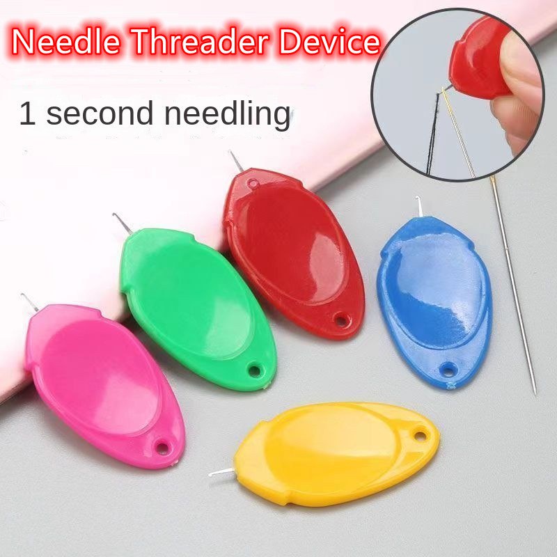 Needle Threader Thread Device Threader mata nenek Alat Masuk Benang ...