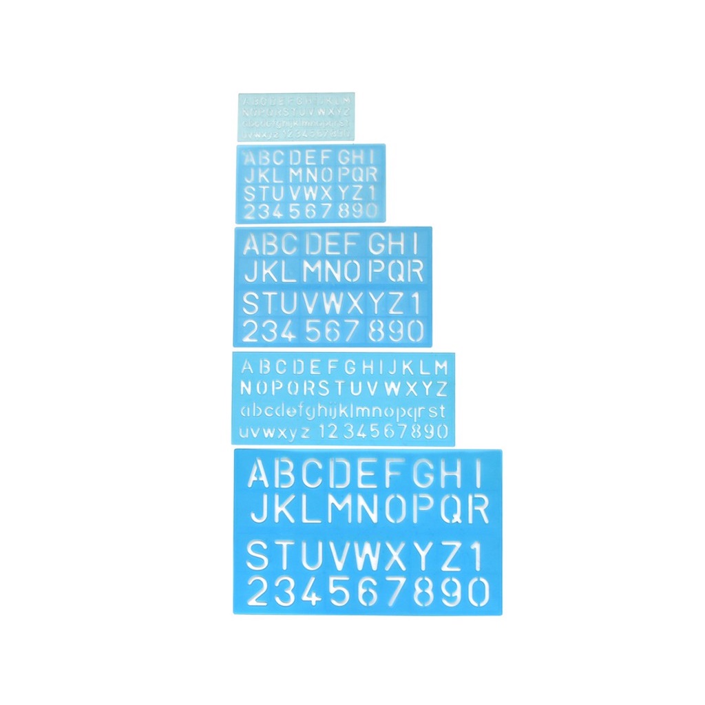 Alphabet Numbers Stencil Ruler Abc Ruler 