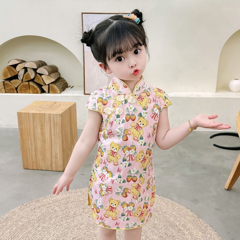 【Ready Stock】budak perempuan dress Summer Wear Western Style Cheongsam ...